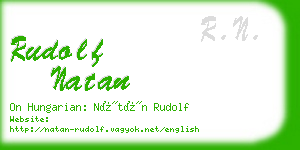 rudolf natan business card